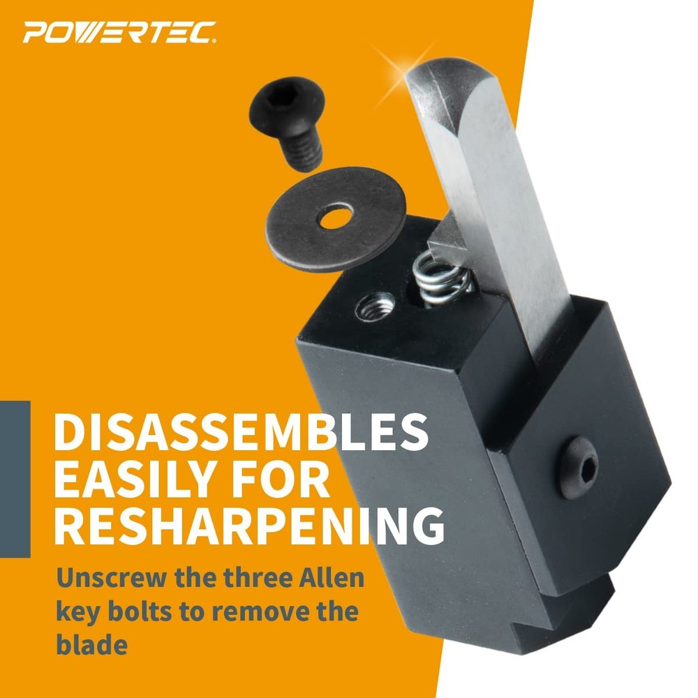 POWERTEC Square Corner Chisel – Spring-Loaded Mortise