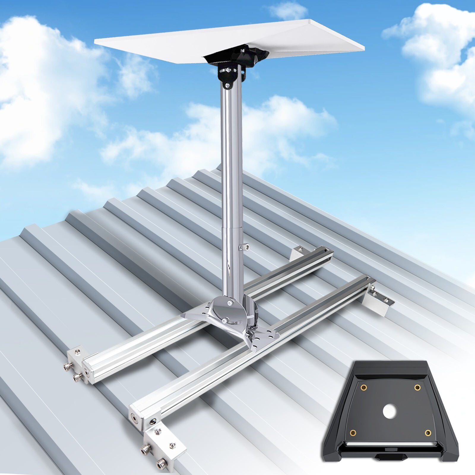 Adjustable Starlink Gen 3 Roof Mount, Ybervont Stainless Steel  Mounting Kit