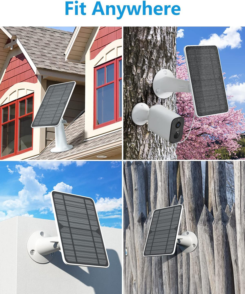 Solar Panel Charger Compatible with Eufycam 3/3C/2C/2C Pro/E40/E20/2/2 Pro/E/L20