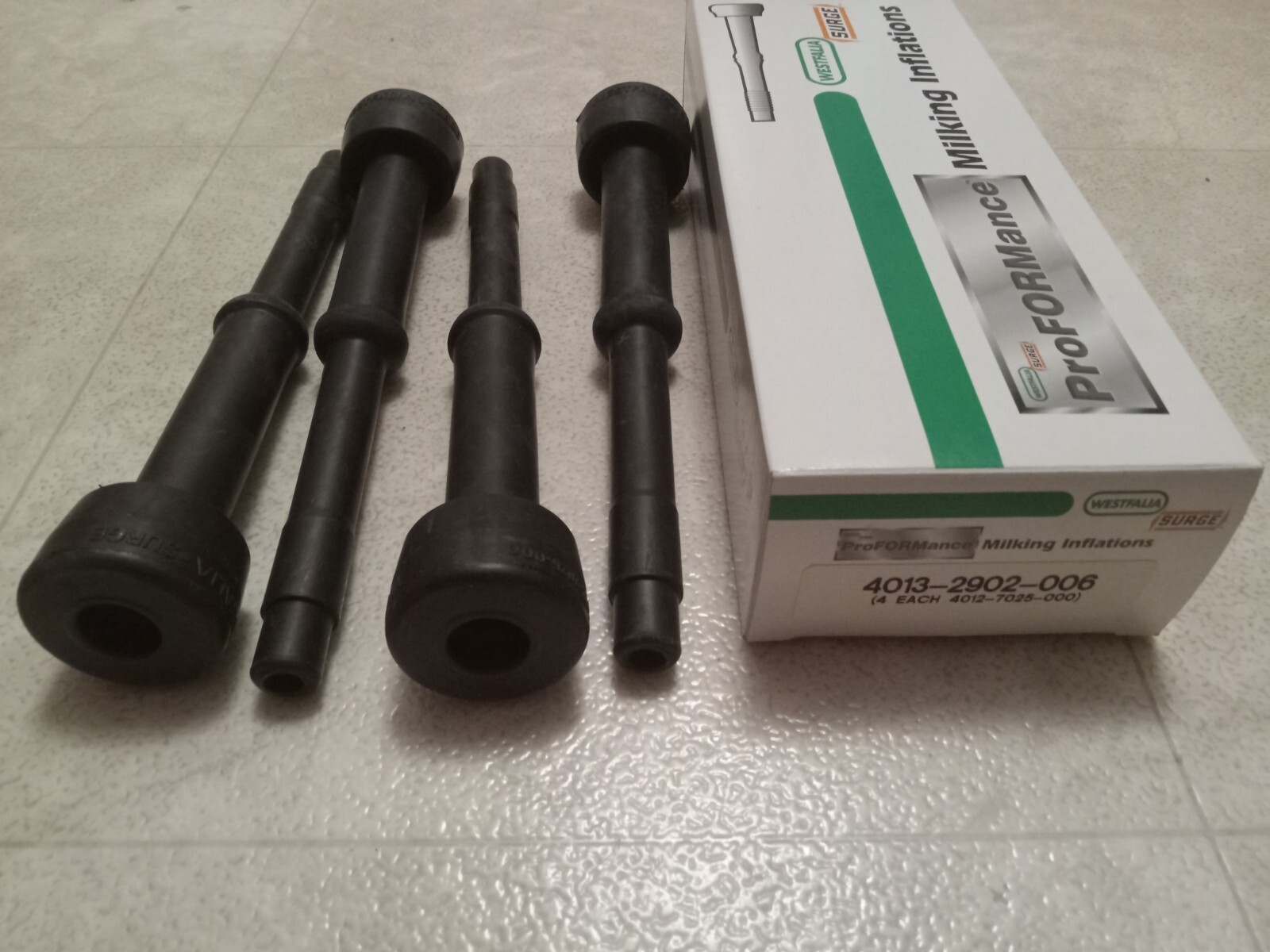 Box of 4 Surge Westfalia ProFORMance milking milker cup inflations 4012-7025-000