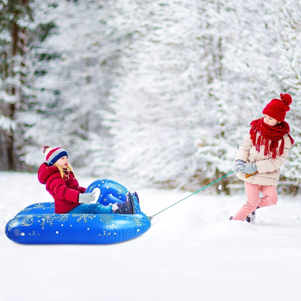 Inflatable Snow Sled snowflakes pattern