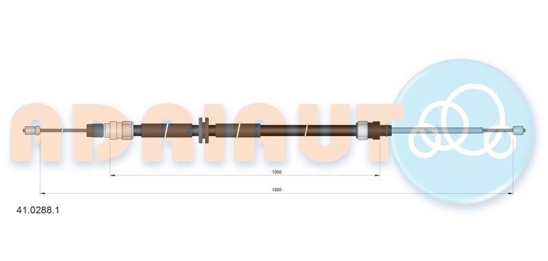 Cable Pull, parking brake ADRIAUTO 41.0288.1