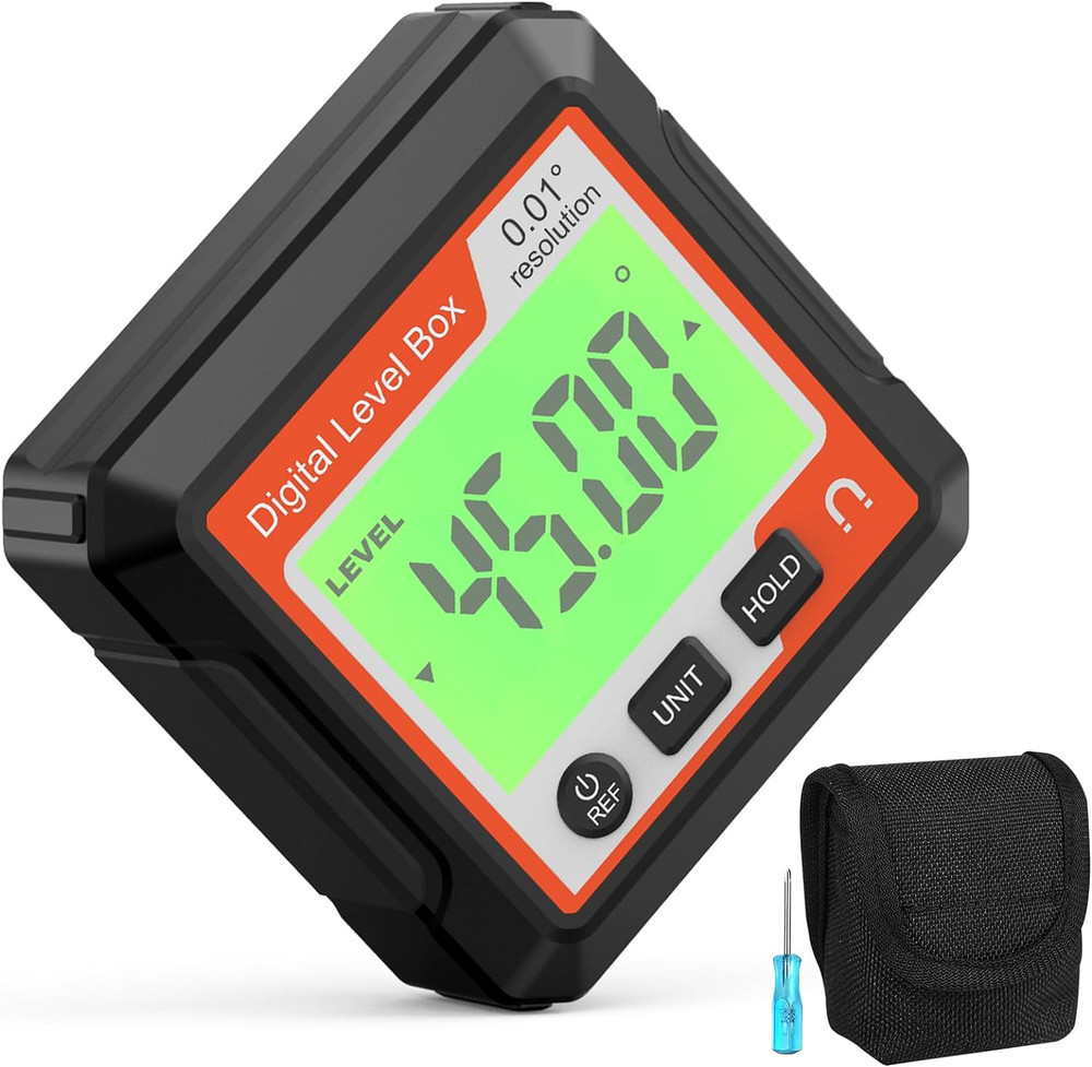 Digital Angle Gauge, Magnetic LCD Digital Level Tool Protractor Inclinometer Lev