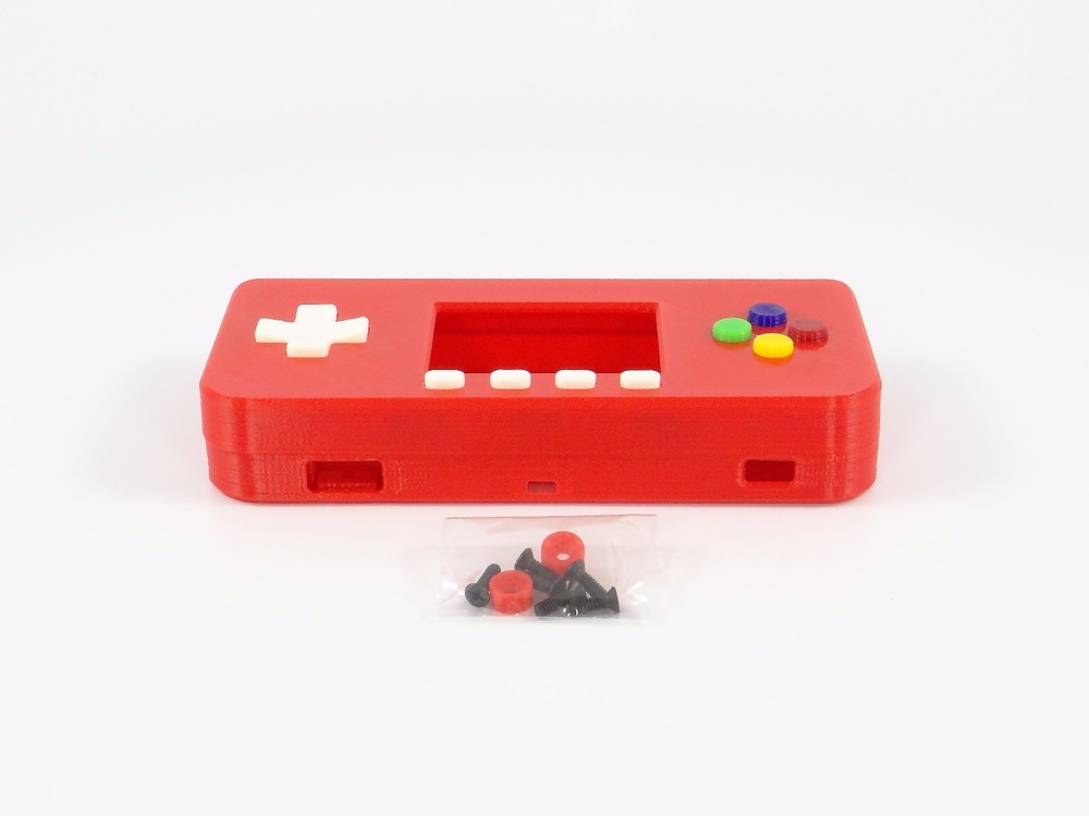 PiGRRL Zero Game Boy Case RED NinjaFlex Buttons Screws Raspberry Pi Zero Gameboy