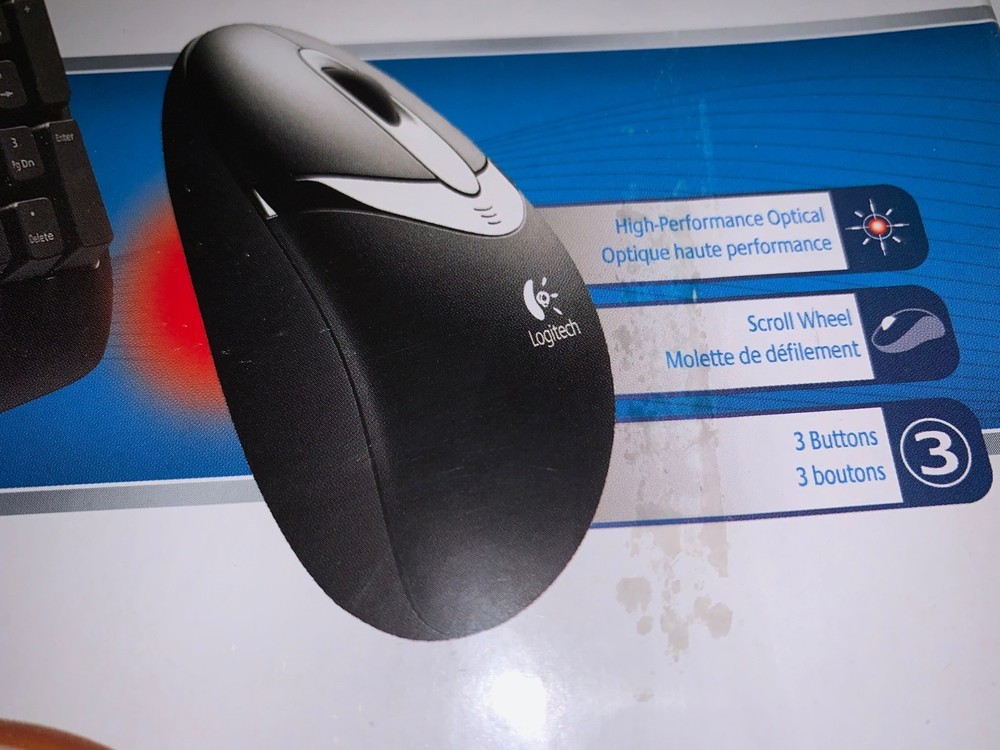 Logitech EX 110 Black Cordless Cordless Desktop Keyboard & Mouse Kit