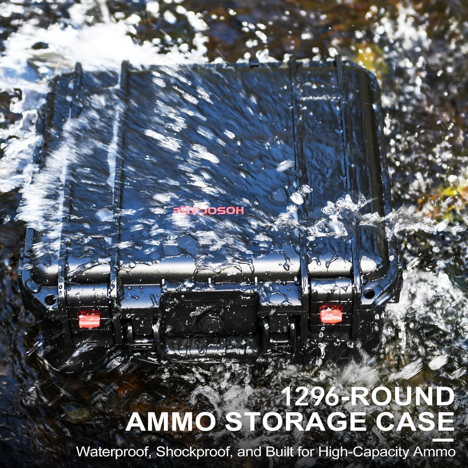 9mm Ammo Box Storage Case: Waterproof Ammo Case Organizer, Durable Ammunition Ca