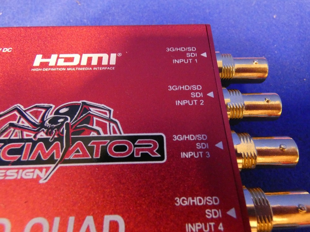 Decimator MD-QUAD Version 3 3G/HD/SD Quad Split Converter w/Power Pack 12V DC