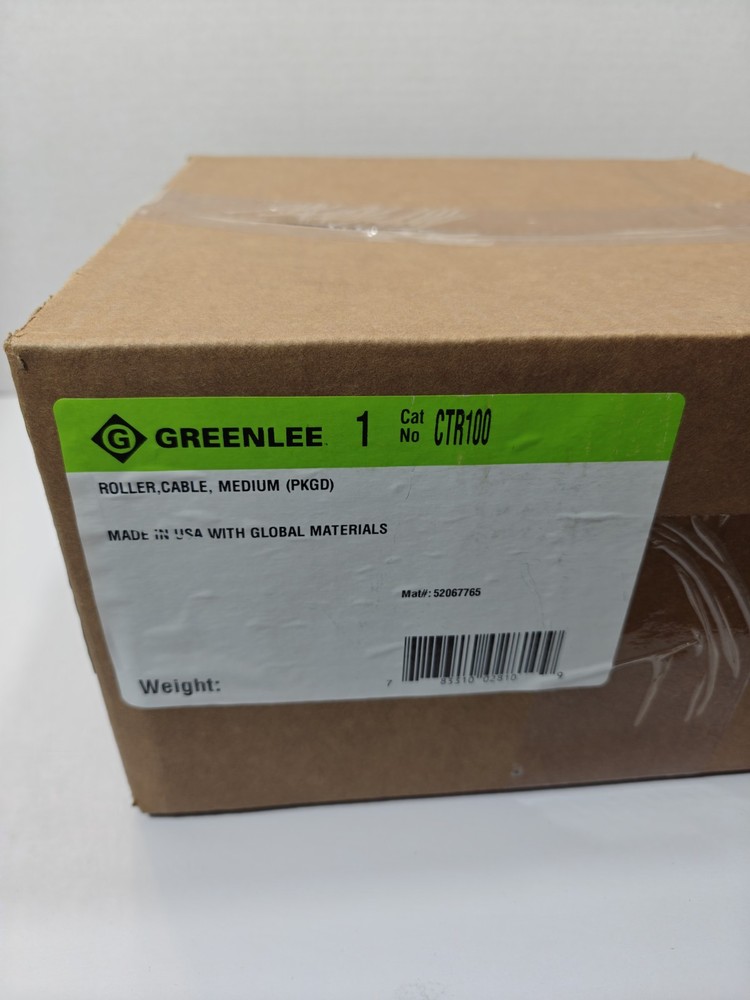 Greenlee CTR100 Medium Duty Cable Roller OPEN BOX NEW