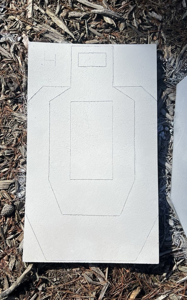 Full Size Self Healing Targets- Silhouette , White Reusable Rubber