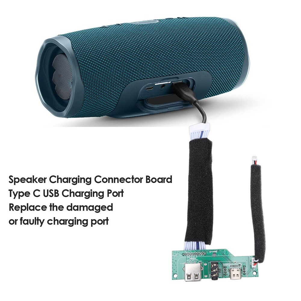3-Charging Port Board Replacement For Charge 4 Version GG Speaker Type C USB
