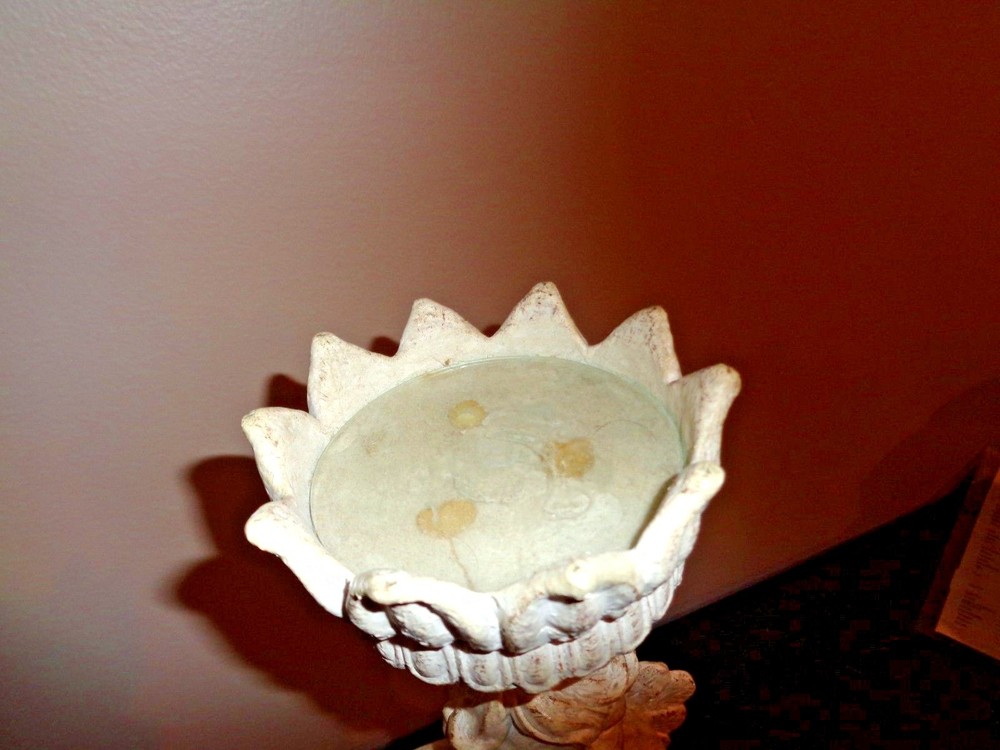 Angel with Drum 16" Tall solid heavy pillar Candle Holder by Elements