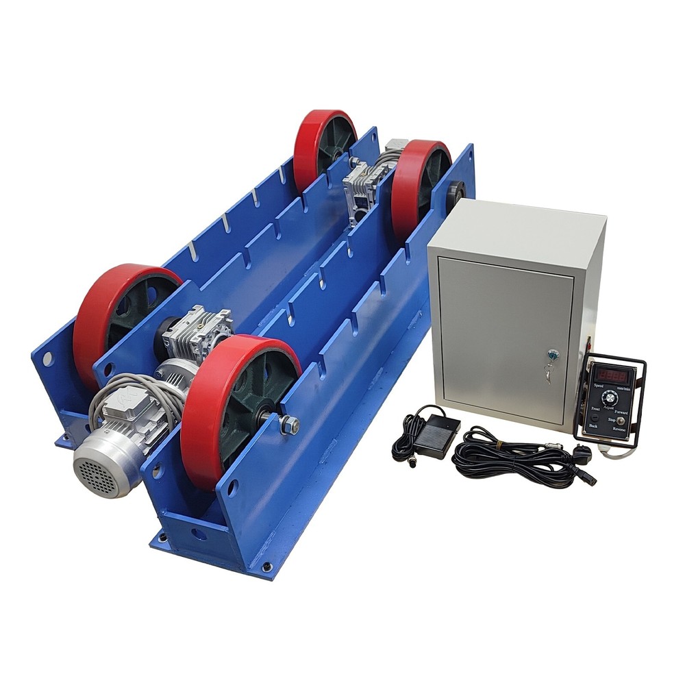 220V 3-Ton Double Power Line-control Welding Turning Roller Welding Bench