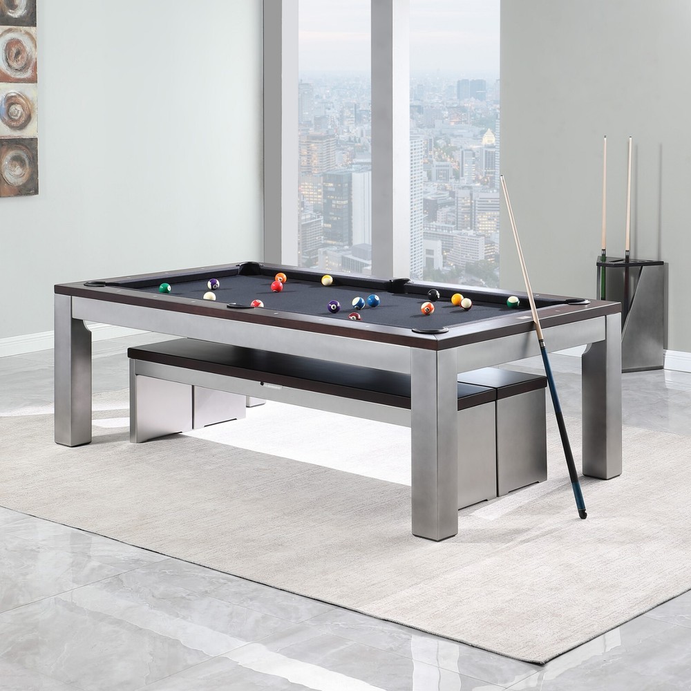 Playcraft Genoa 8' Slate Pool Table with Dining Top
