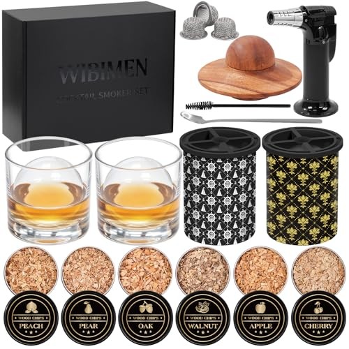 Whiskey Smoker Kit with 2 Clear Ice Maker - Old Complete Kit With Torch