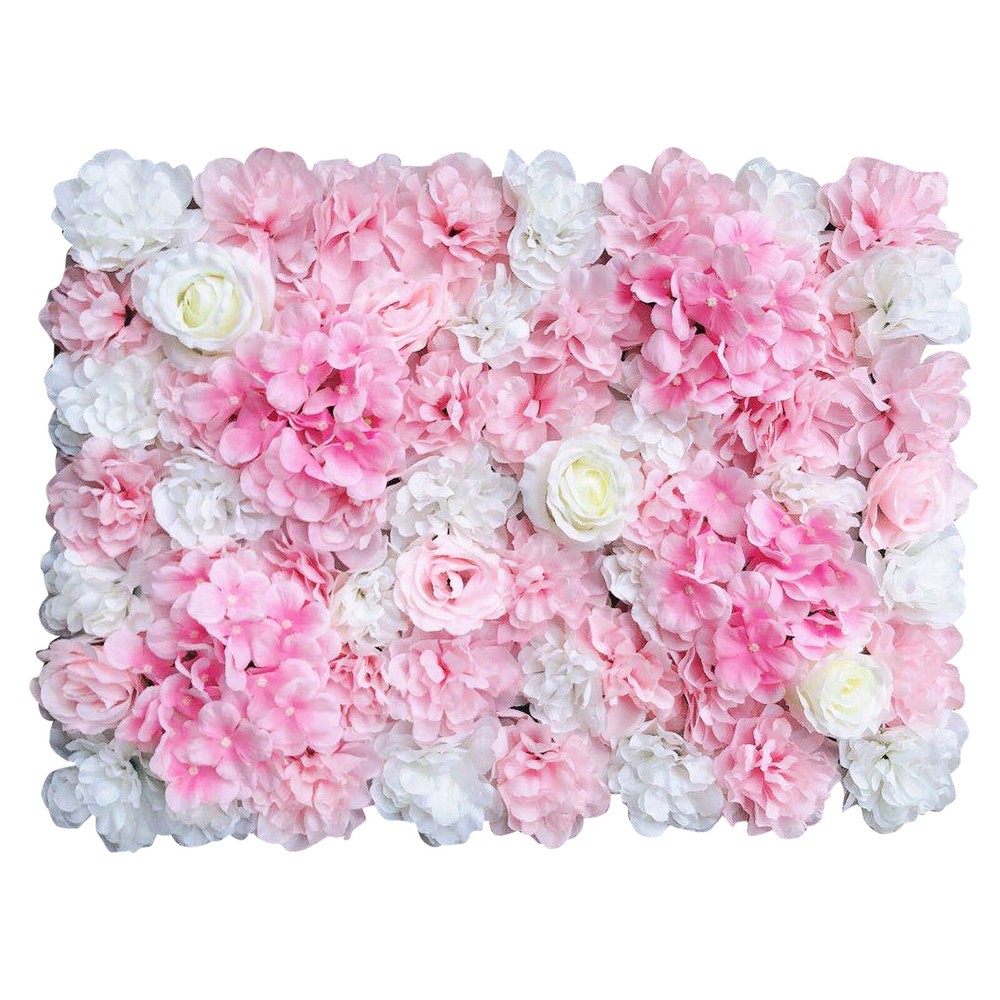 6x Artificial Simulation Flower Wall Panel Home Wedding Background Floral Decor
