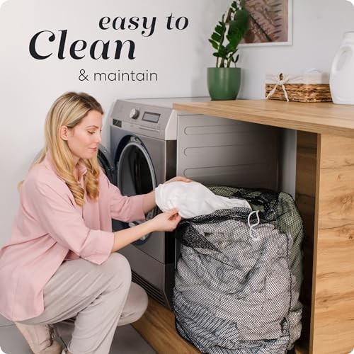 Mesh XL Laundry Bag - Durable, Machine Washable with Secure Drawstring 1 Black