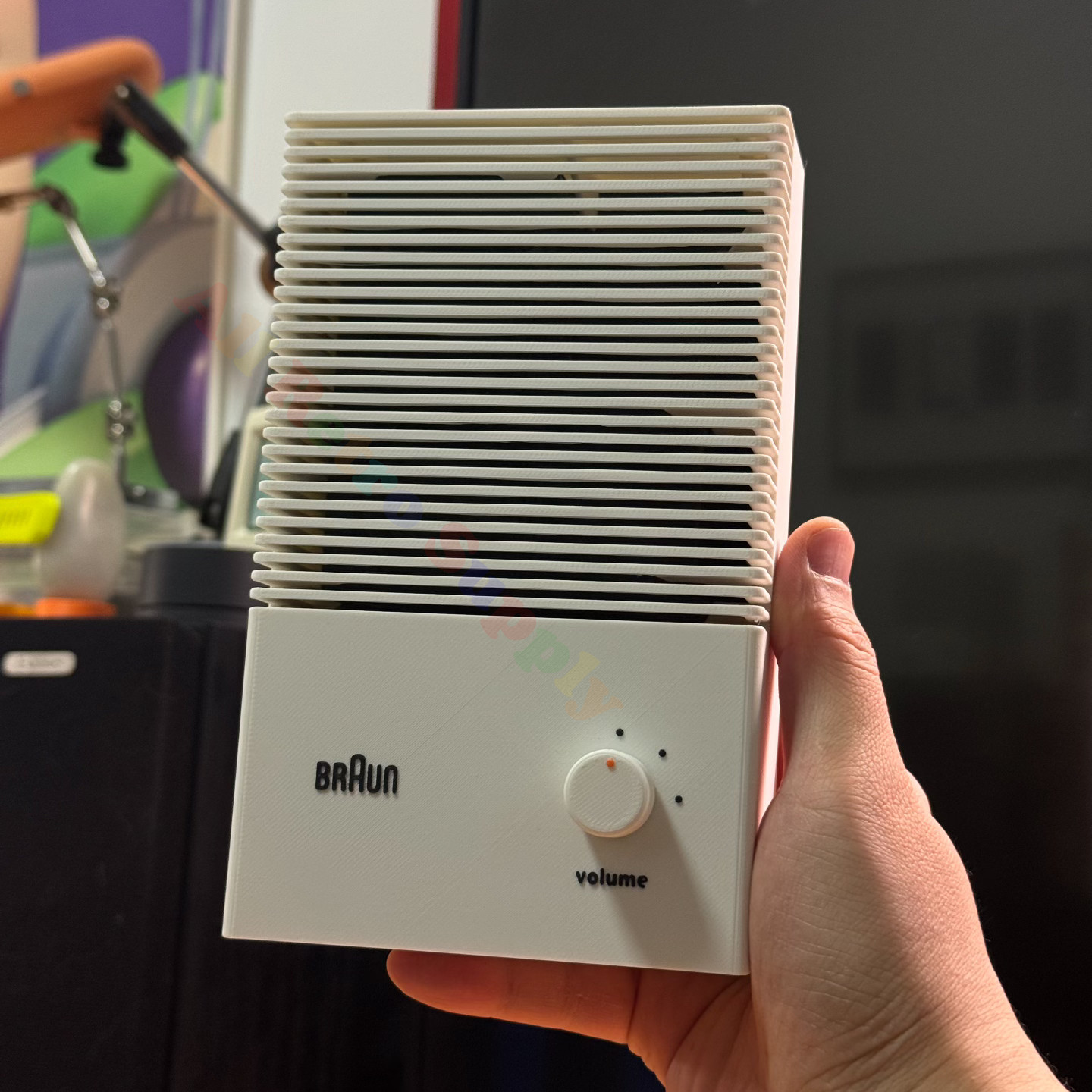 Handmade Retro Braun T3 Inspired Bluetooth Speaker-3D Print Case 100W Amplifier