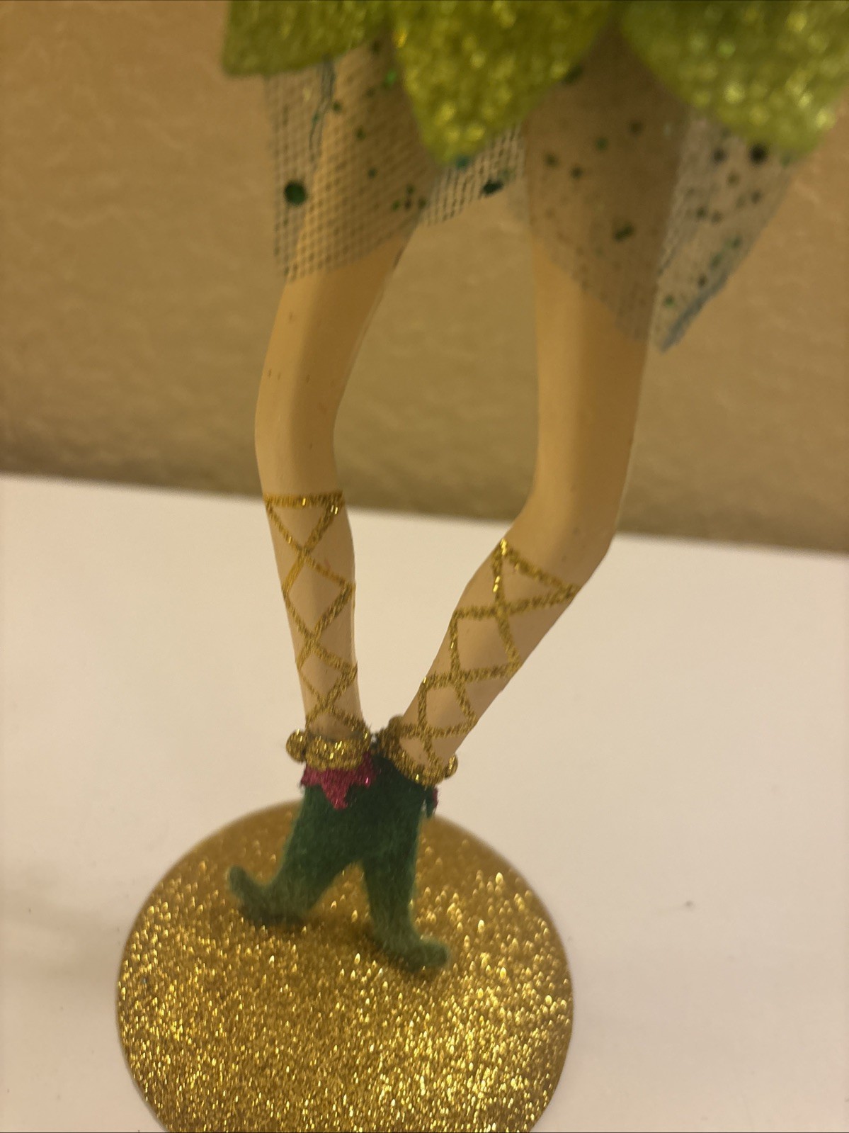 Pier 1 One Rare Celtic St. Patrick's Day Fairy Glitter Metal 11.5" Damage (a80