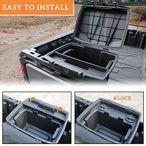 Double Layer Cargo Storage Box for Can-Am Defender/Commander, Removable Rear