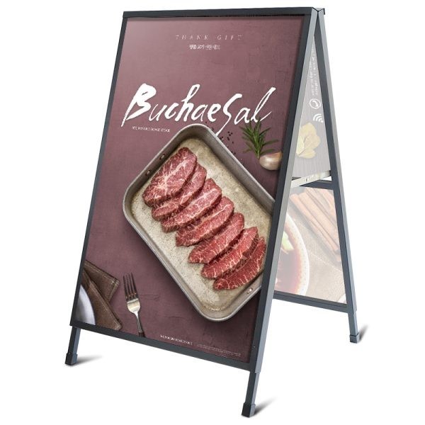A Frame Sidewalk Sign, Heavy Duty Sandwich Board Signs 24x36 in(print included)