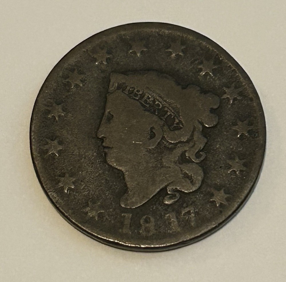 1817 Coronet Matron Head Large Cent 13 Stars