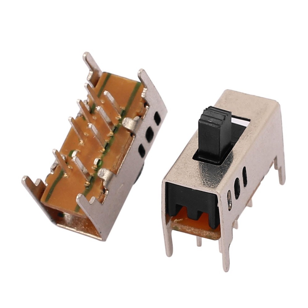 20Pcs 3 Position 8P 2P3T Panel Mount Mini Slide Switch Latching Power Switch