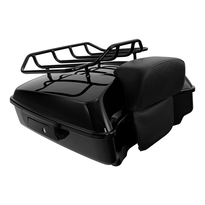 Chopped Pack Trunk & Backrest Rack Fit For Harley Tour Pak Road Glide 2014-2024