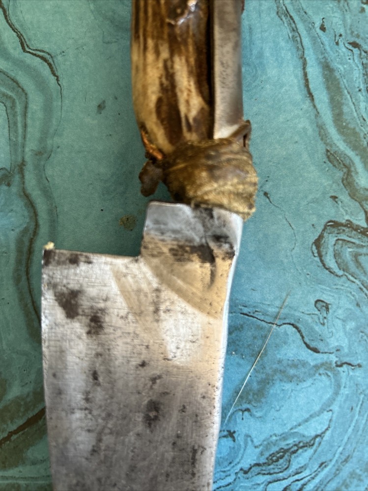 Antique Custom Made Knife, Original Sheath