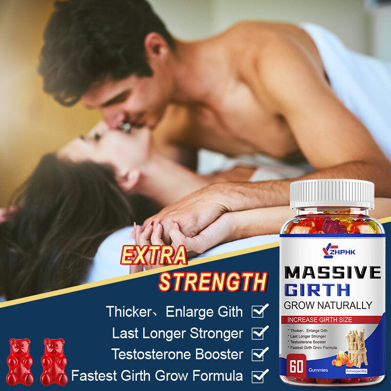 Testosterone Booster Massive Girth Grow, Libido Thicker,Men's Enhanced Gummies