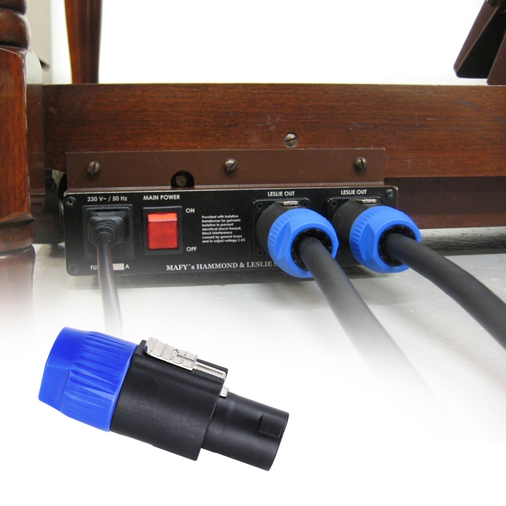 Pro Audio Speakon Connector 4 Pole Orange Blue Speaker Cable Plug & Lock Sockets
