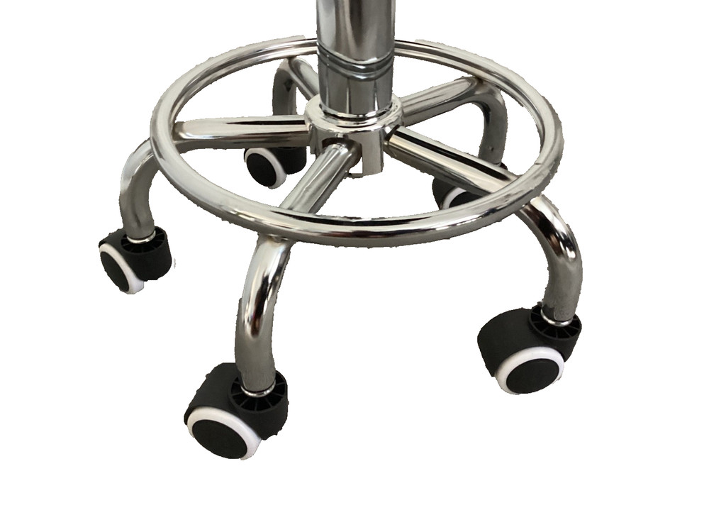 Adjustable Height Hydraulic Drum Stool Seat Saddle Drum Throne w/ Backrest Black