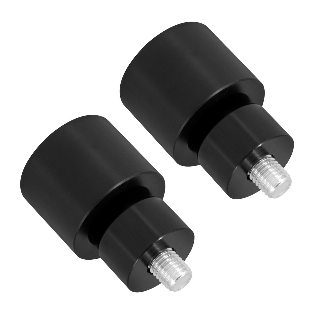 Black 2x Engine Protective Guards Crashs Bars M12 End Balls Protector For Harley