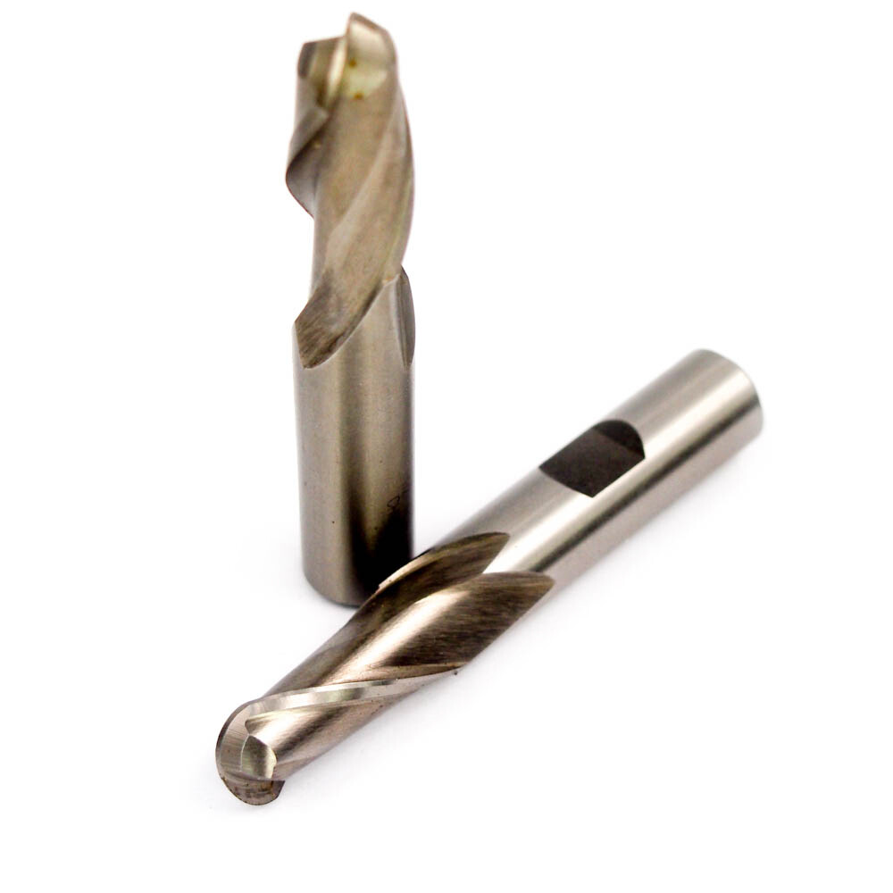 Ball End Mills 1/2" 2FL HSS 1" LOC x 3" OAL (2 Pcs)