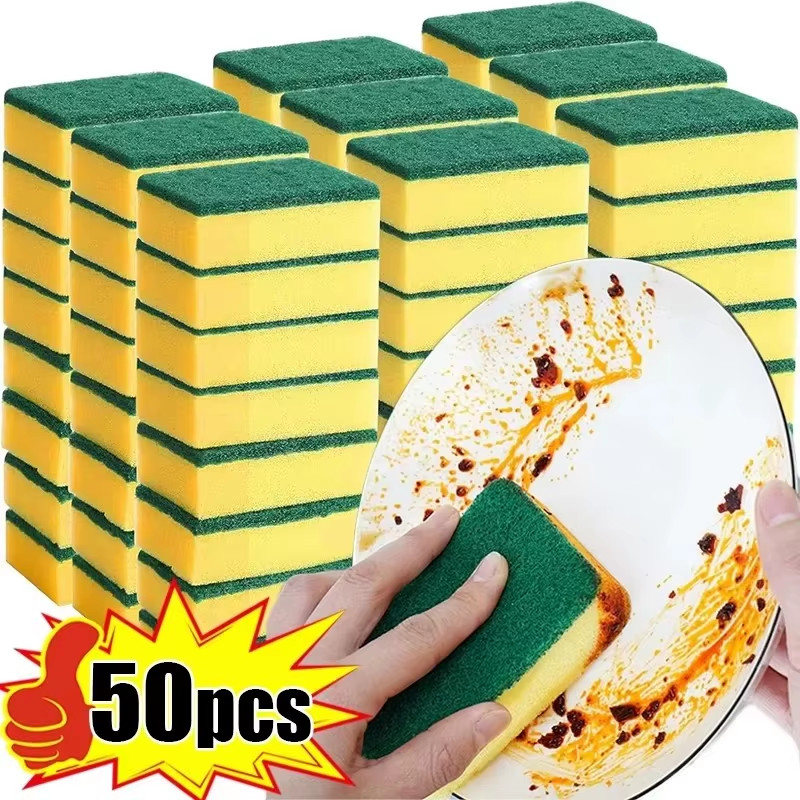 Highly Absorbent Double-Sided Sponge Magic Cleaning Pot Rust Sponge Cleaning Bru