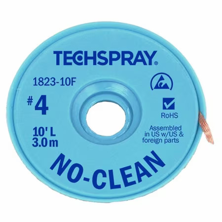 Techspray 1823-10F No-Clean Blue No 4 Braid - As