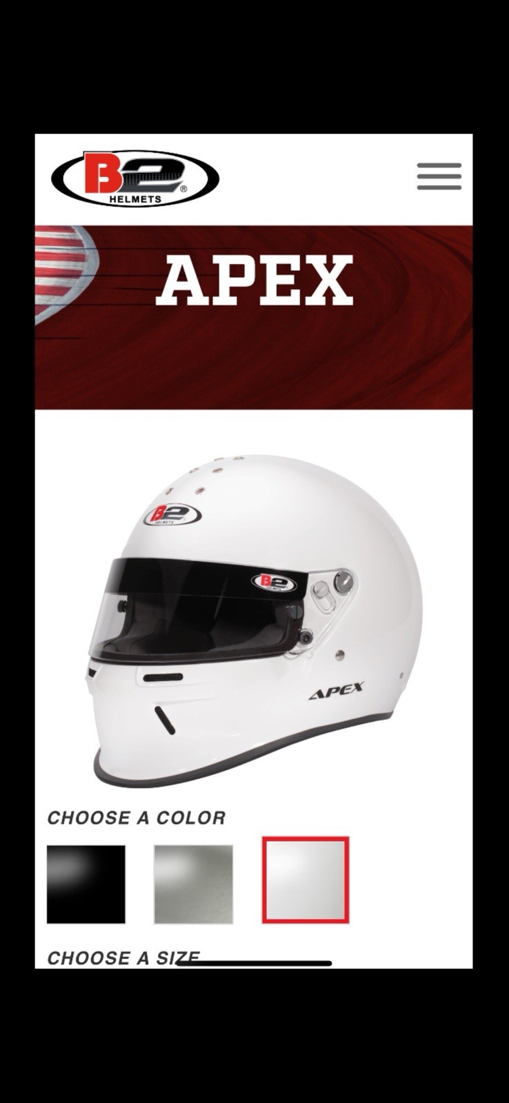 Helmet B2 Apex  All Sizes Available Sae 2020 .
