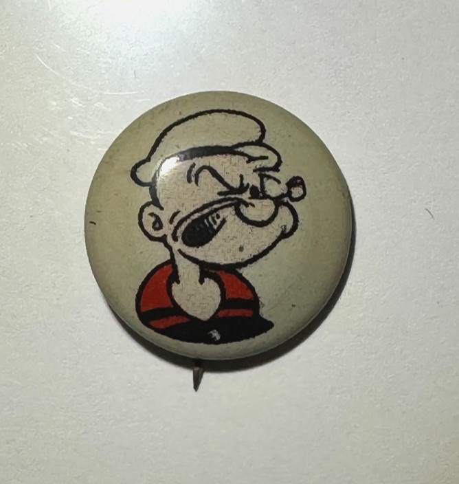 Rare 1940’s Popeye Comic Togs pinback button pin