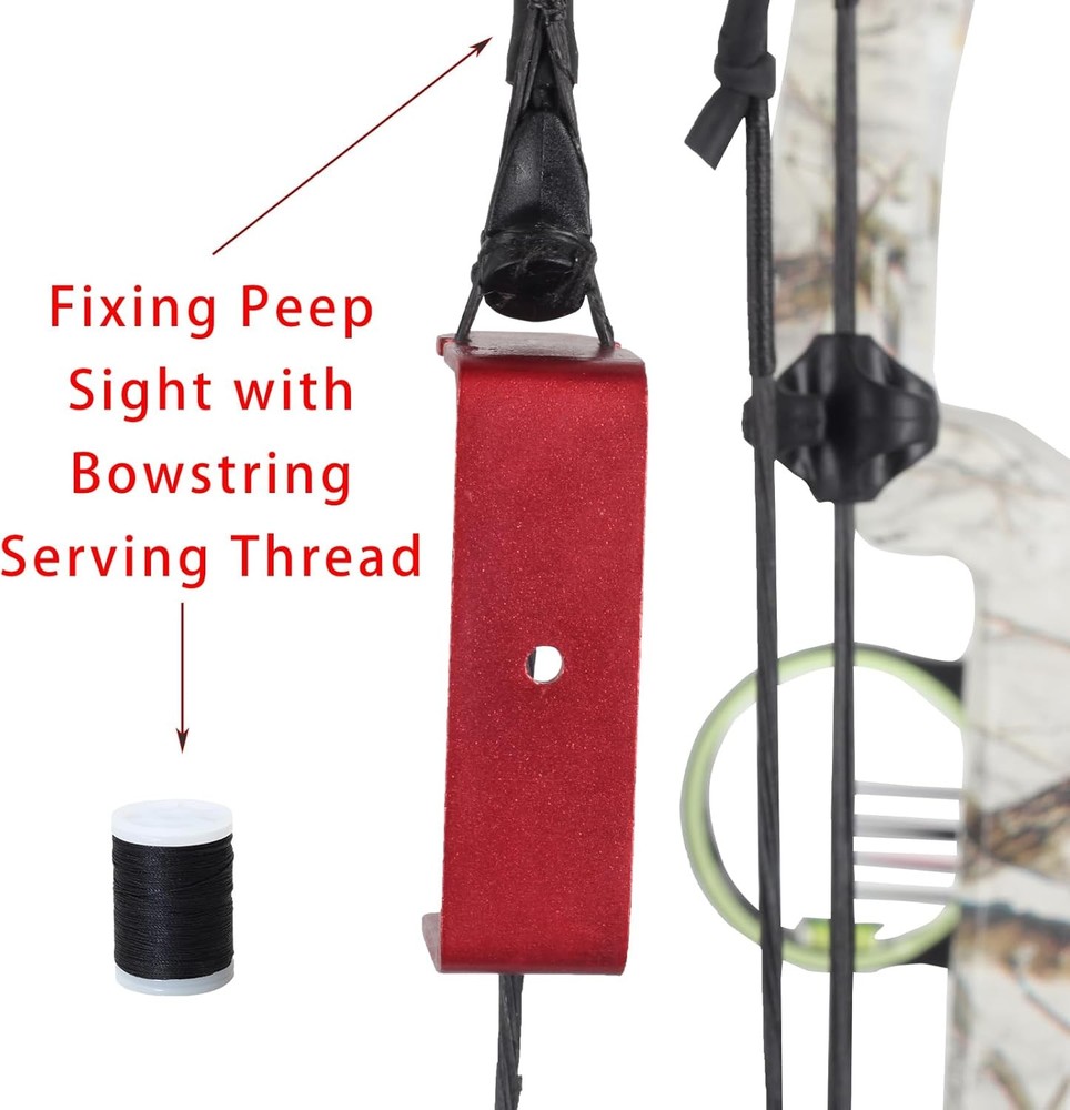 Archery Tubing 3/16 Peep Sight, Bow String Sight+Installation Tool Kit