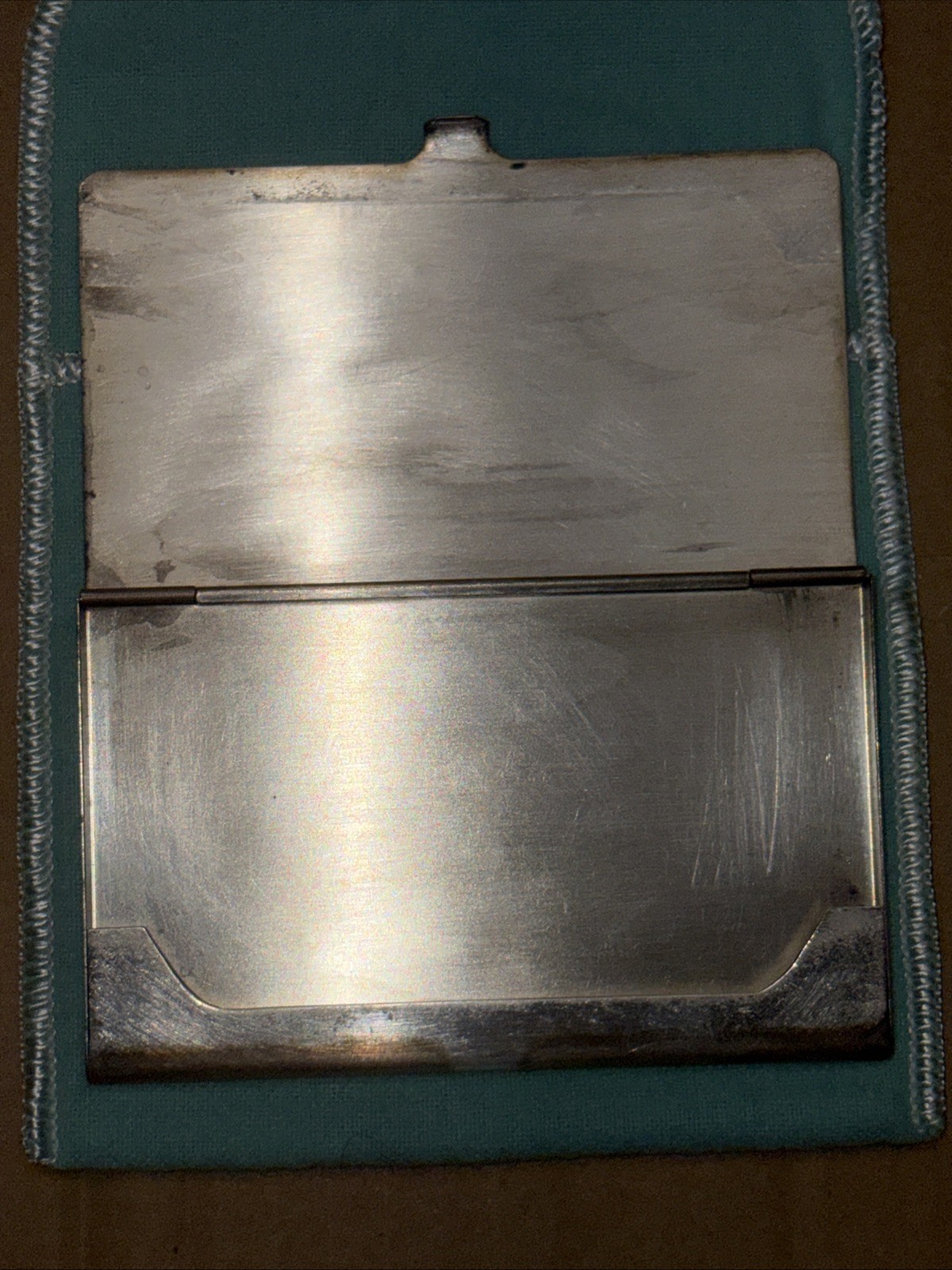 Tiffany & Co. 1837 Makers Sterling Silver Business Card Case .925 w/ Pouch