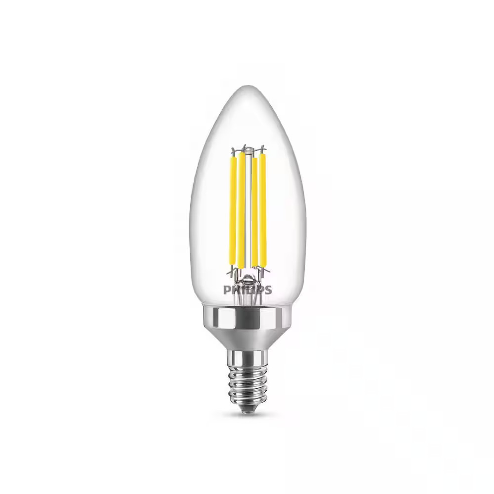 60-Watt Equivalent B11 Ultra Efficient Clear LED Light Bulb 5000K 3-Pack