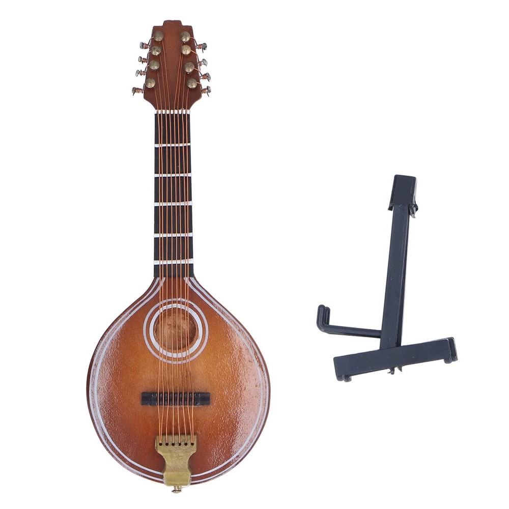 Mini Instruments, 8 Strings Elegant Mandolin Model Ornament Space Saving Exqu...