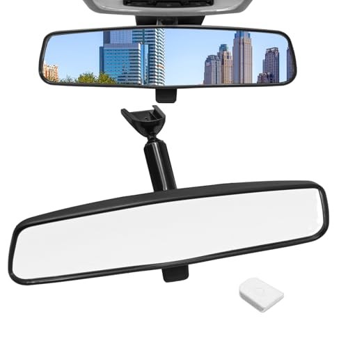 10.5" Universal Rear View Mirror, Interior Rearview Mirror Kit Replacement for