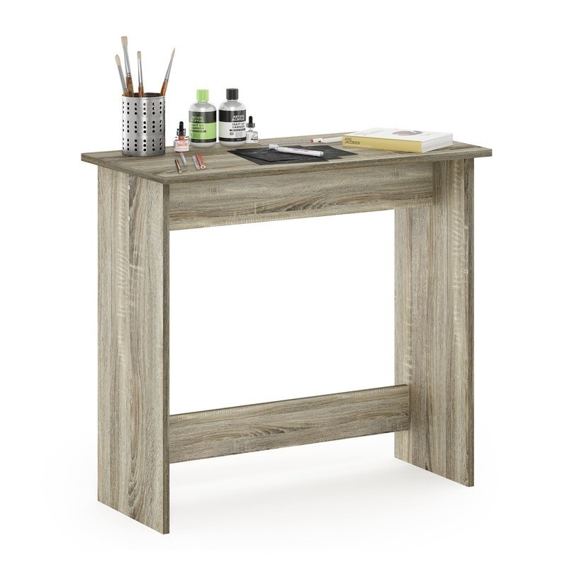 Simplistic Study Table Writing Desk Engineered Wood Rounded Corners Small Space