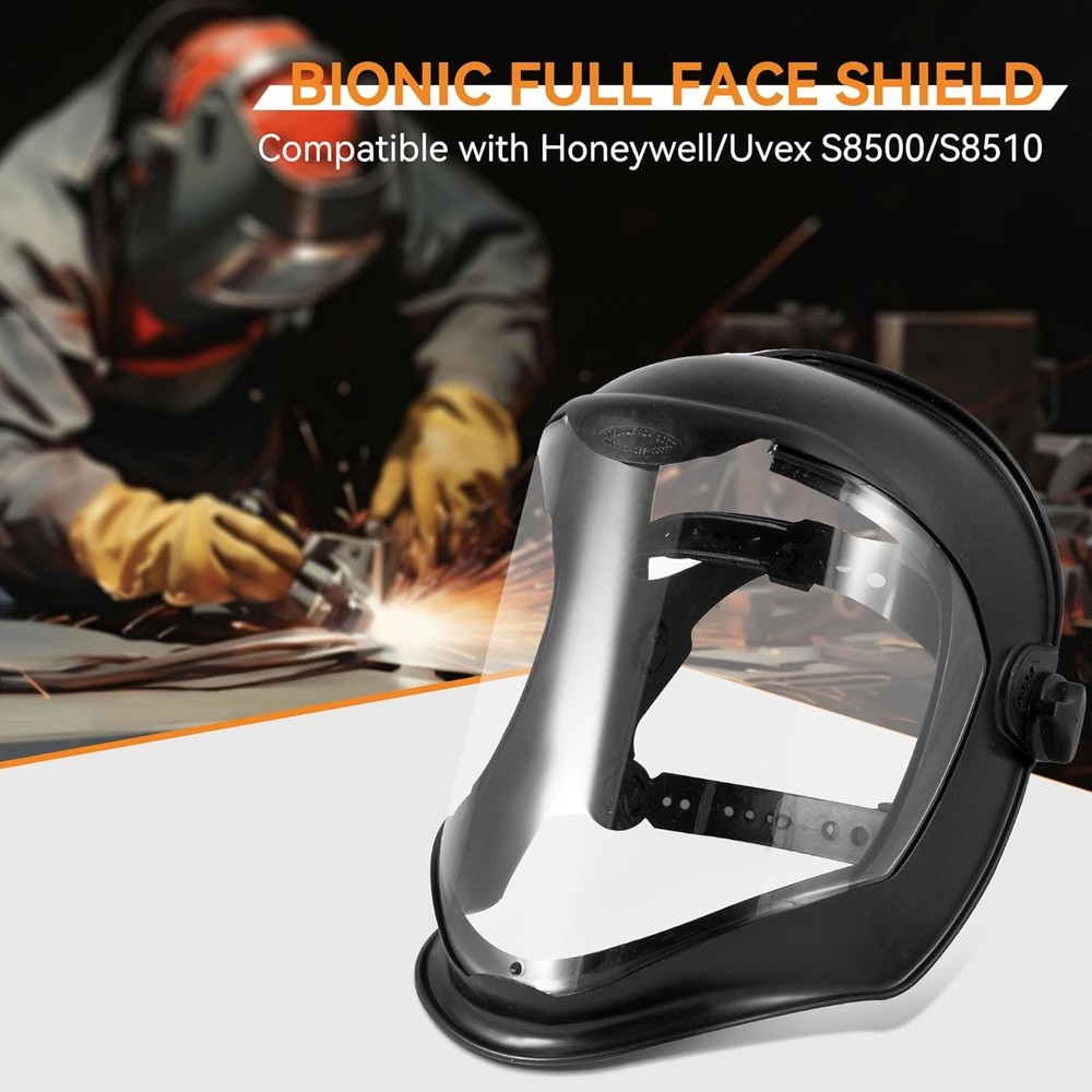 Impact-Resistant Polycarbonate Face Shield Replacement for Various Activities