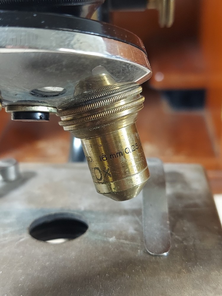 Antique 1915 Bausch&Lomb Optical Microscope With Box