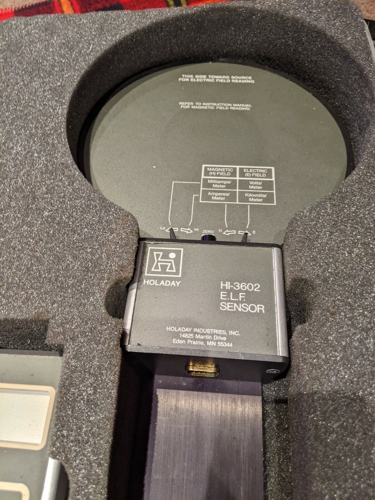 Holaday HI-3600 + 3602 Survey Meter with ELF Sensor VDT Sensor w/ Case