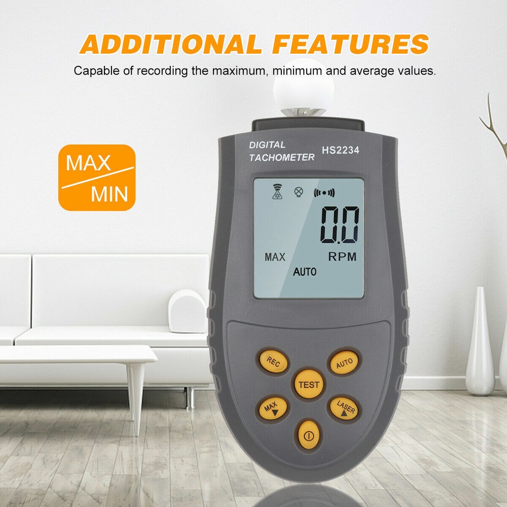 Portable High- Digital Tachometer with  Manual/Automatic T4R5