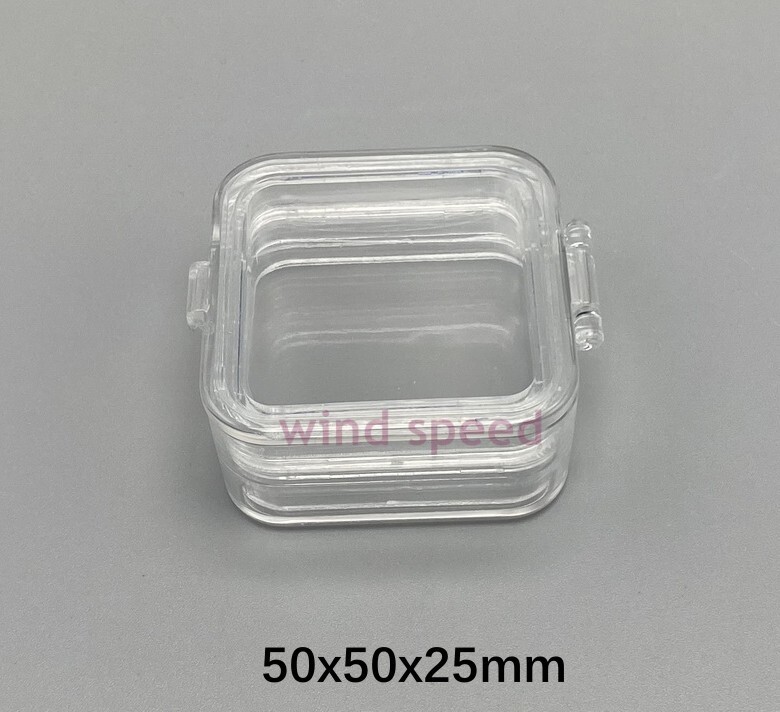 1 PC Hinged Display Boxes Elastic Membrane Fragile Chip Storage Case 5*5*2.5cm