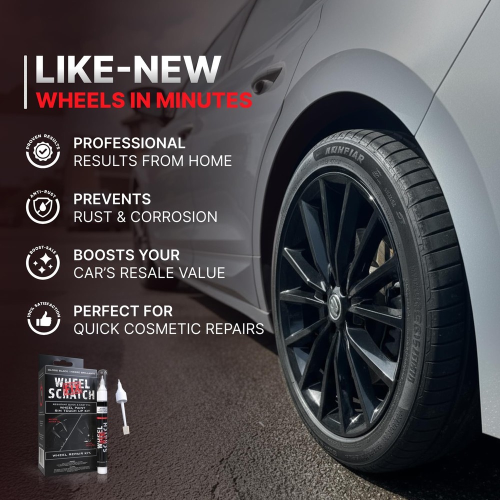 Wheel Scratch Fix® Gloss Black Touch 1 Count (Pack of 1), - - Kit