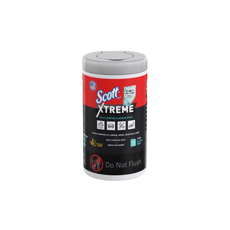 Scott Xtreme Cleaning Wipes 7x9 75-Count Multi-Purpose